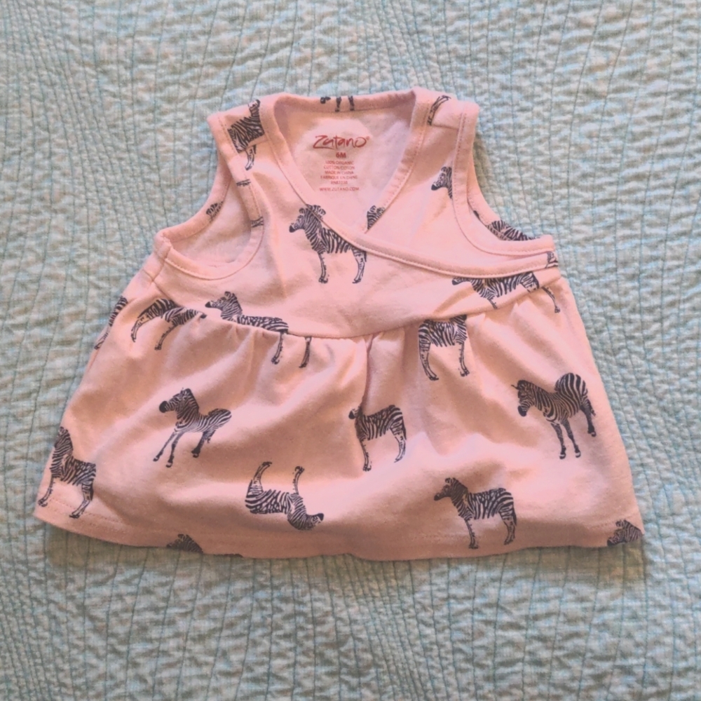 Surplice Zutano zebra shirt dress 6 months like new